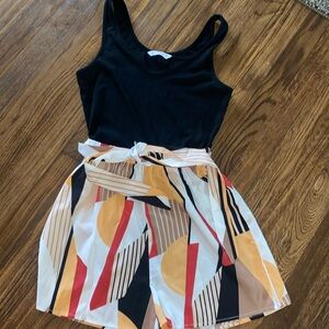 New color block romper women small